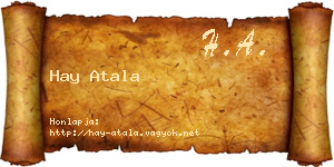 Hay Atala névjegykártya